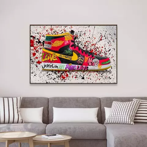 Quadro Tênis Air Jordan Grafite