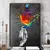 Quadro Astronauta Pintura Grafite