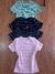Kit blusas canelada 3 peças.