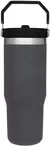 Vaso Térmico con pico Stanley The Ice Flow Flip Straw Tumbler (887mL) - Color Carbon - darktech