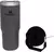 Vaso Térmico con pico Stanley The Ice Flow Flip Straw Tumbler (887mL) - Color Carbon - tienda online