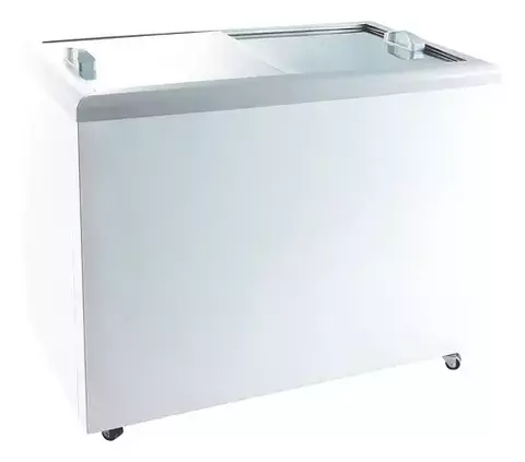 Conservador Freezer Horizontal RF-106 314L Tampa Dupla De Vidro Frilux