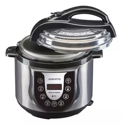 Panela De Pressão Elétrica 4L Painel Digital E Timer Agratto PED-02