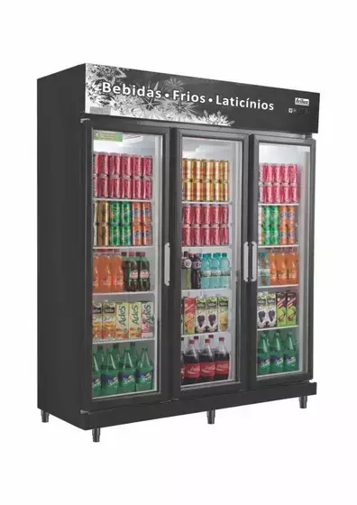 Expositor Vertical Frios Laticinios 03 Portas RF-022 Frilux