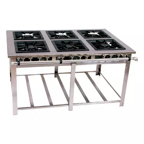 Fogao Industrial MI06 06 bocas P10 G40x40 Venâncio