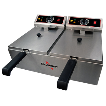 Fritadeira Inox Eletrica 2 Cubas 5 litros FED-20-N Skymsen