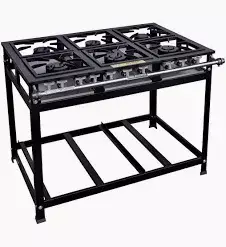 Fogao industrial 06 Bocas 30x30 Standart Cristal Aco