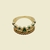 Anel com zircônia verde folheado a ouro 18K