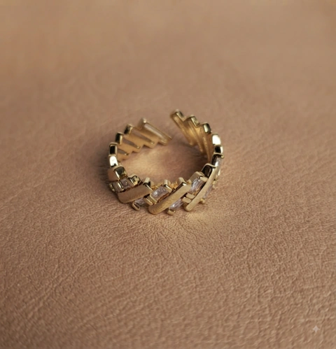 Anillo Barra y Strass
