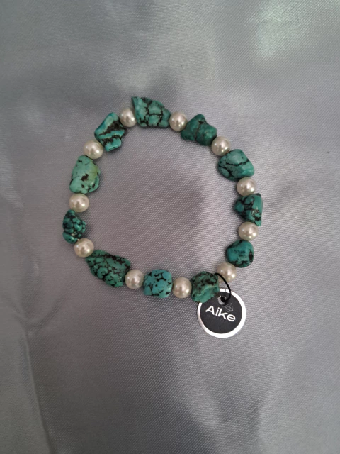 Pulsera de Turquesa y Perlas
