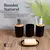 Kit Set Accesorios Baño 6 Piezas Bambu Color Negro Y Marrón - comprar online