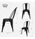 Silla de comedor Tolix con estructura color negro en internet