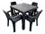 Set Mesa Alta Y Sillas Melody Apoya Brazo Rattan Reforzado Exterior