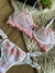 Conjunto em tule bordado, sem bojo. - loja online