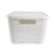 Caixa Organizadora Rattan Cesto Com Tampa 15 Litros Branco - comprar online