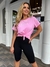 T shirt rosa chiclete TAM G na internet