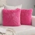 Funda almohadón pelo corto fucsia
