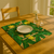 Jogo Americano Acquablock Cachos de banana com bordado verde (35x45cm) - comprar online