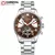 Carnaval moda tourbillon relógios mecânicos para homem relógio automático safira à prova dwaterproof água calendário luminoso relogio masculino - loja online