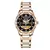 Orkina relógio de pulso feminino, relógio de pulso mecânico à prova d'água com pulseira de aço fashion para mulheres