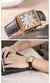 BERNY 6P25 Relógio de quartzo para homens Golden Tank Square Relógio de pulso Vintage Day Date Couro 3ATM Relógio de luxo à prova d'água masculino na internet