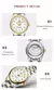 Carnaval marca vestido relógio senhoras luxo safira movimento automático relógios de pulso mecânicos à prova dwaterproof água para mulher reloj mujer na internet