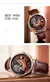 CARNIVAL-Men's 3D Rooster Padrão Sapphire Relógios, Relógio Mecânico Automático, Pulseira de Couro, Design Exclusivo, Miyota Fashion, Novo - Turinshop virtual