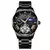 Imagem do AILANG Qualidade Assista men Tourbillon Homens Sol/Diesel de Fase Da Lua Automático Suíço Relógios Steampunk Relógio Mecânico Tr