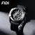 Fidi relógio masculino mecânico totalmente automático, de alta qualidade, luxuoso, à prova d'água, pulseira de silicone, fd114