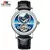 Tevise-relógio de couro impermeável masculino, luminoso, mecânico, turbilhão, azul, luminoso, luxo, marca superior, estrela da terra, T867k na internet