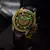 Skrox original esqueleto de ouro movimento automático relógio masculino mecânico à prova dwaterproof água relógios pulso pulseira couro relógio luxo - Turinshop virtual