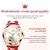 Olevs 6601 relógio mecânico automático feminino dial pulseira de couro à prova dwaterproof água luminosa relógios de pulso femininos conjunto rel