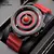 DANIEL GORMAN Red Planet Design Relógio de quartzo para homens Relógio de pulso esportivo luminoso à prova d'água com ponteiros de contas magnéticas DG0525Red