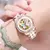 OLEVS-Mulheres Coloridas Butterfly Dial Design Relógio de pulso, Automático, Mecânica, Cerâmica, Impermeável, Senhoras, Moda - loja online