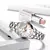 DOM-Mini relógio simples em aço feminino, impermeável, luminoso, data semana, quartzo, bracelete elegante, presente, marca 1677