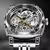 Glenaw relógios masculinos marca superior de luxo escultura pessoal relógio masculino aço inoxidável à prova dwaterproof água montre homm relogios masculino