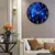 1pc 12 polegada relógio de parede elementos geométricos azul escuro engrossado vidro temperado movimento silencioso quartzo sala estar decoração casa presente na internet