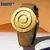 Dom 1753 nova moda masculina relógio de quartzo design criativo bola magnética à prova dwaterproof água mostrador ouro pulseira couro casual relógio masculino presente