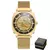 Skrox quadrado elegante esqueleto movimento automático homem relógio de pulso mecânico marca original luxo relógio reloj hombre - Turinshop virtual