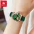 Olevs 6601 relógio mecânico automático feminino dial pulseira de couro à prova dwaterproof água luminosa relógios de pulso femininos conjunto rel na internet