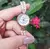 Relógio quartzo branco pérola para mulheres, relógio de pulso feminino, relógios elegantes, presente para senhoras, pulseira da moda