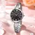 Imagem do CURREN-Relógio de Pulseira de Aço Inoxidável Feminino, Quartzo, Elegante, Strap , Strass simples ,presente ,senhoras ,moda ,9092