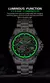 Glenaw steampunk esqueleto relógio masculino anel de luxo relógios mecânicos automáticos luminoso à prova dwaterproof água relógio pulseira aço inoxidável