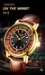 Lige criativo exclusivo dial design quartzo homem relógio pulseira de couro moda luxo à prova dwaterproof água luminosa roleta jogo relógios para homem - loja online