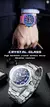 Mini Focus MF0411G Relógio de luxo à prova d'água luminoso cronógrafo calendário pulseira de aço inoxidável relógios de quartzo masculinos - loja online