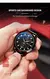 Imagem do Skrox original esportes homem relógio de couro safira azul dial luminoso movimento automático relógio mecânico à prova dwaterproof água relógios pulso