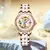 OLEVS-Mulheres Coloridas Butterfly Dial Design Relógio de pulso, Automático, Mecânica, Cerâmica, Impermeável, Senhoras, Moda - comprar online