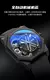Lingke-Relógio mecânico automático masculino, cronógrafo casual, pulseira de couro, relógio de pulso masculino