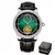 Skrox tourbillon fase da lua movimento automático mostrador verde diamante relógio de pulso masculino à prova dwaterproof água high-end luxo vintage clockwork - Turinshop virtual