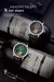 Skrox tourbillon fase da lua movimento automático mostrador verde diamante relógio de pulso masculino à prova dwaterproof água high-end luxo vintage clockwork